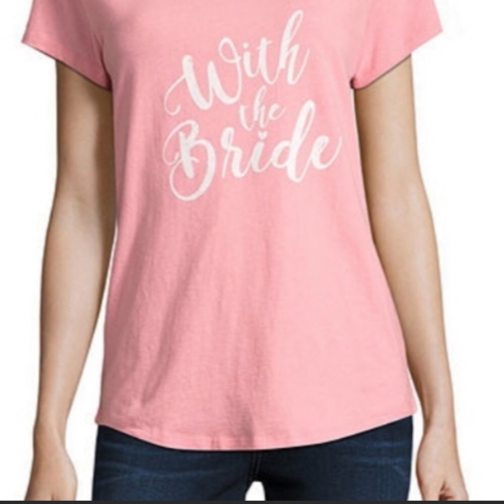 “With the Bride” salmon T-shirt